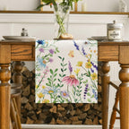Artoid Mode 13x72 Inch Daisy Eucalyptus Floral Summer Table Runner