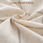 2 Panels 90 Inch Brown Plaid Pinch Pleated Linen Thermal Blackout Curtains