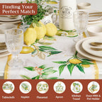 Maison d' Hermine 72 Inch Limoncello 100% Cotton Farmhouse Table Runner