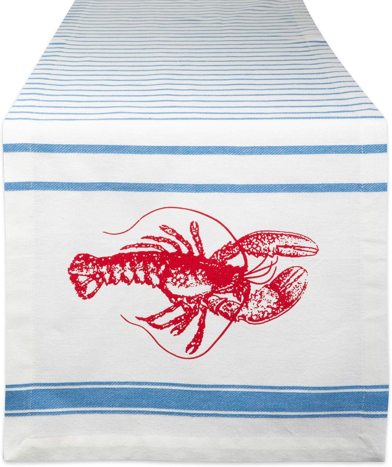 Table Top Décor Collection Spring & Summer Table Runner, 14x72, Lobster Stripe Print