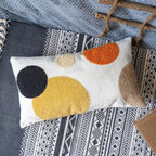 12x20 Inch Yellow Orange Tufted Abstract Boho Mid Century Lumbar Pillow Cover 1PC